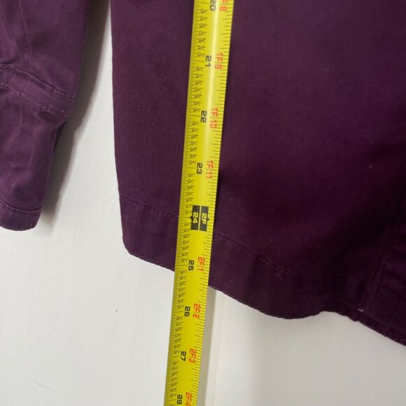 Y2K Vtg AMI Women Purple Cotton Jacket 2X Cyberpunk Grommets Metal Biker Grunge - Picture 7 of 7